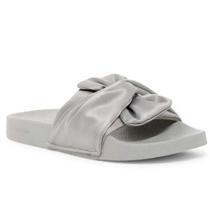 Bebe Silk Bow Slides